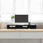 skærmstativ sort egetræ 100x24x13 cm konstrueret træ