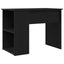 skrivebord 100x55x75 cm konstrueret træ sort egetræsfarve