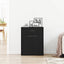 Sideboard med skuffe Sort eg 60 x 30 x 75 cm Konstrueret træ