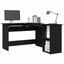 Hjørneskrivebord Sort eg 120 x 140 x 75 cm Konstrueret træ
