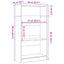 bogreol 60x24x109 cm konstrueret træ sort egetræsfarve