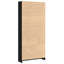bogreol 80x24x176 cm konstrueret træ sort egetræsfarve