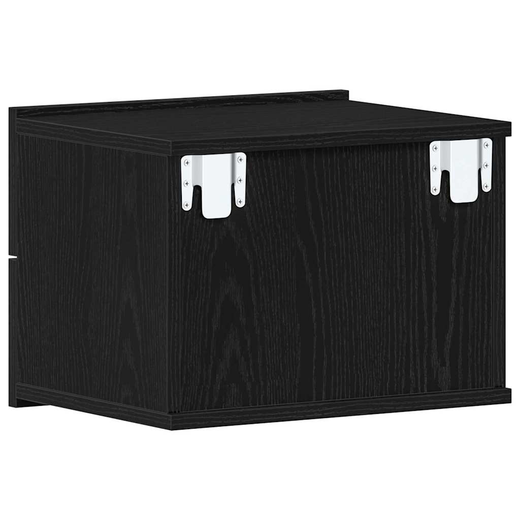 Natskab med skuffe Sort eg 40 x 30 x 30 cm Konstrueret træ