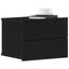 Natskab 2 pcs Sort eg 40 x 30 x 30 cm Konstrueret træ