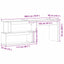 Bord Sort eg 200 x 50 x 76 cm Konstrueret træ
