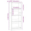 Bogreol Sort eg 60 x 24 x 143 cm Konstrueret træ