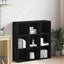 bogskab sort egetræ 98x29x97,5 cm konstrueret træ