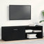TV-skab sort egetræ 120x34x37 cm konstrueret træ