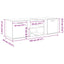 TV-skab sort egetræ 120x34x37 cm konstrueret træ
