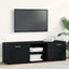 TV-skab sort egetræ 120x34x37 cm konstrueret træ