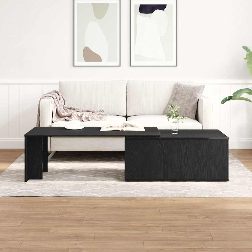Sofabord Sort eg 150 x 50 x 35 cm Konstrueret træ