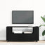 tv-bord med hjul 102x34,5x43 cm konstrueret træ sort egetræ