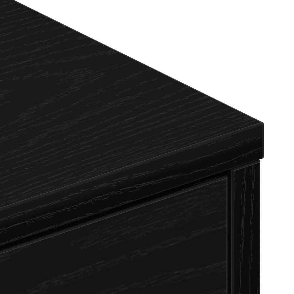 TV-skab med skuffe Sort eg 80 x 34 x 36 cm Konstrueret træ