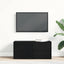 TV-skab med skuffe Sort eg 80 x 34 x 36 cm Konstrueret træ