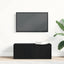 TV-skab med skuffe Sort eg 80x34x30 cm Konstrueret træ