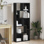 bogreol 67x24x161 cm konstrueret træ sort egetræsfarve