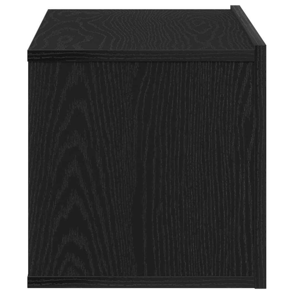 TV-skab Vægmonteret Sort eg 80 x 30 x 30 cm Konstrueret træ
