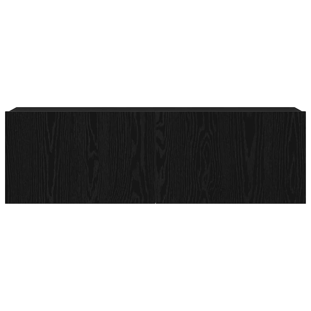 TV-skab Vægmonteret Sort eg 100 x 30 x 30 cm Konstrueret træ