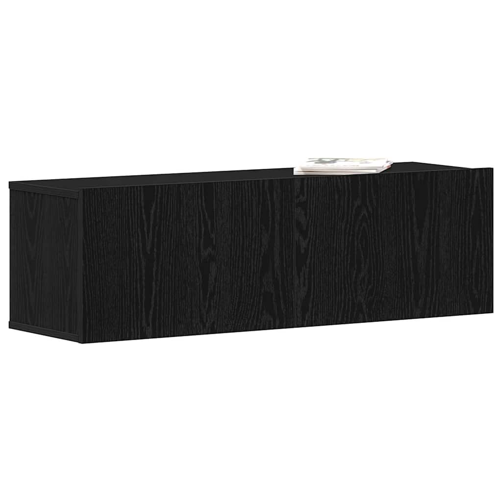 TV-skab Vægmonteret Sort eg 100 x 30 x 30 cm Konstrueret træ