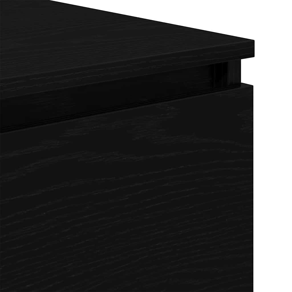 skænk 60x35x76 cm konstrueret træ sort egetræsfarve