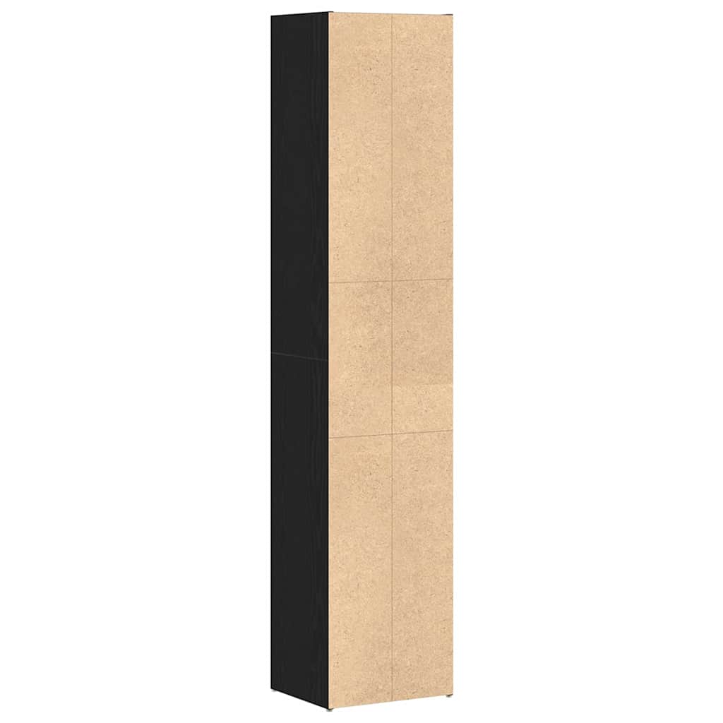 Bogskab 4 niveauer 36 x 30 x 171 cm Konstrueret træ Sort eg