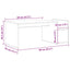 Sofabord Sort eg 90 x 45 x 35 cm Konstrueret træ