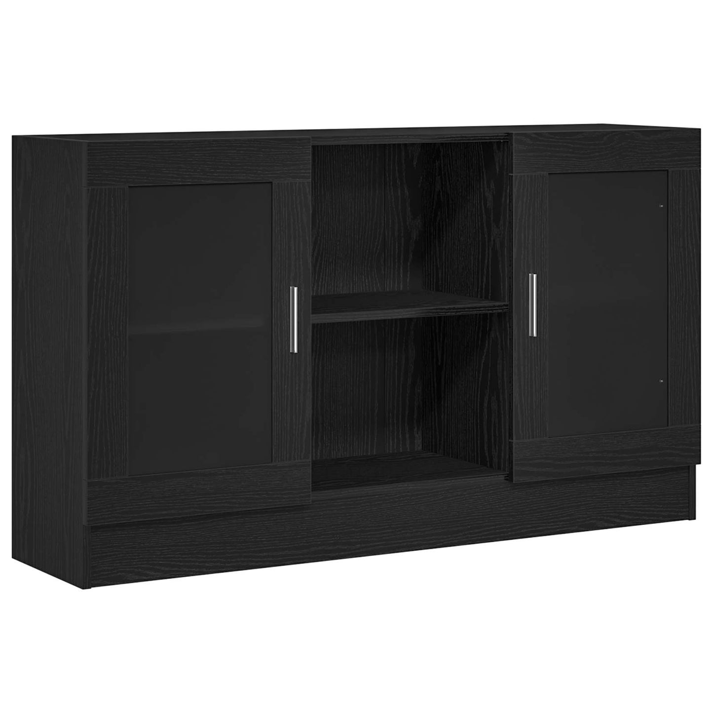 Sideboard Sort eg 120 x 30,5 x 70 cm Konstrueret træ