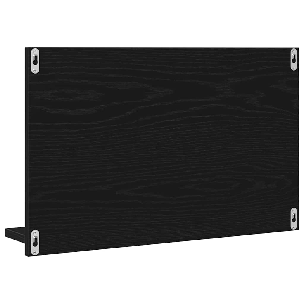 Spejlhylde Sort eg 60 x 10,5 x 37 cm Konstrueret træ