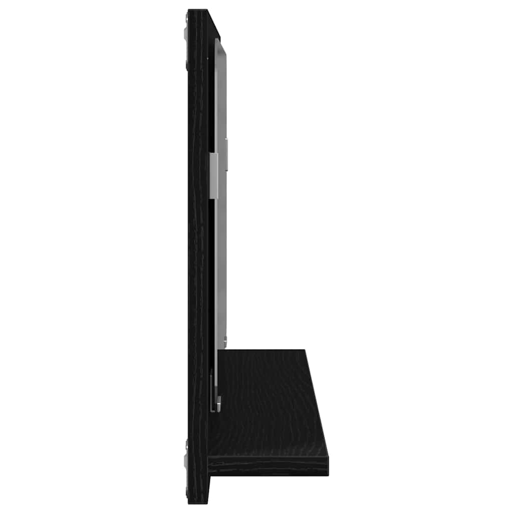 Spejlhylde Sort eg 60 x 10,5 x 37 cm Konstrueret træ