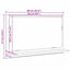 Spejlhylde Sort eg 60 x 10,5 x 37 cm Konstrueret træ