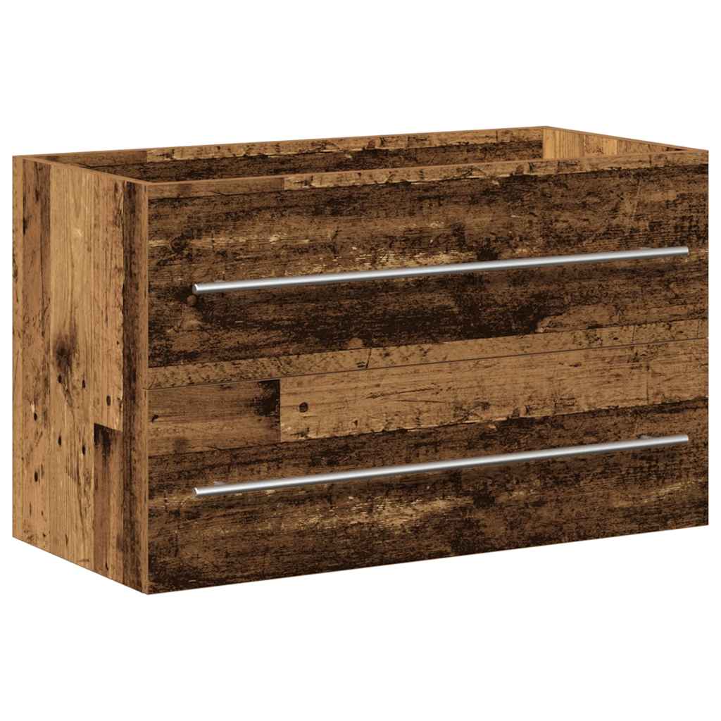 underskab til håndvask 80x38,5x48cm konstrueret træ gammelt træ