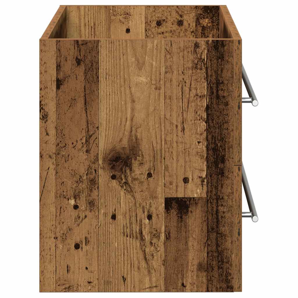 underskab til håndvask 80x38,5x48cm konstrueret træ gammelt træ