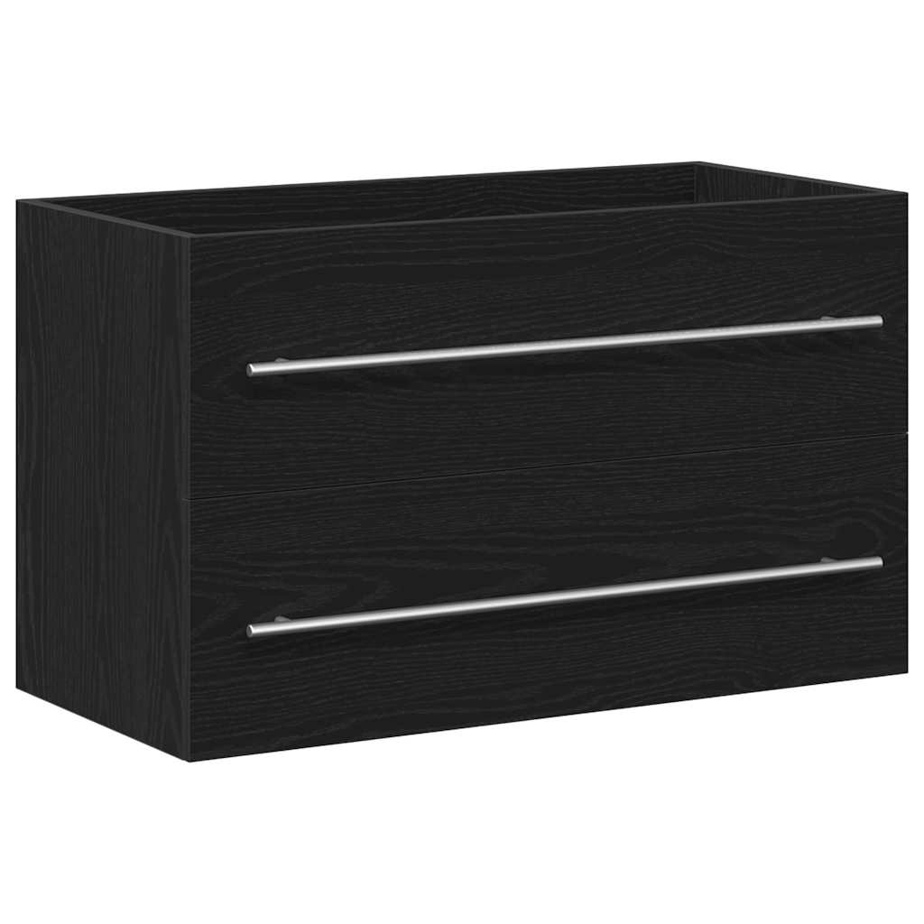 underskab til håndvask 80x38,5x48 cm konstrueret træ sort-eg