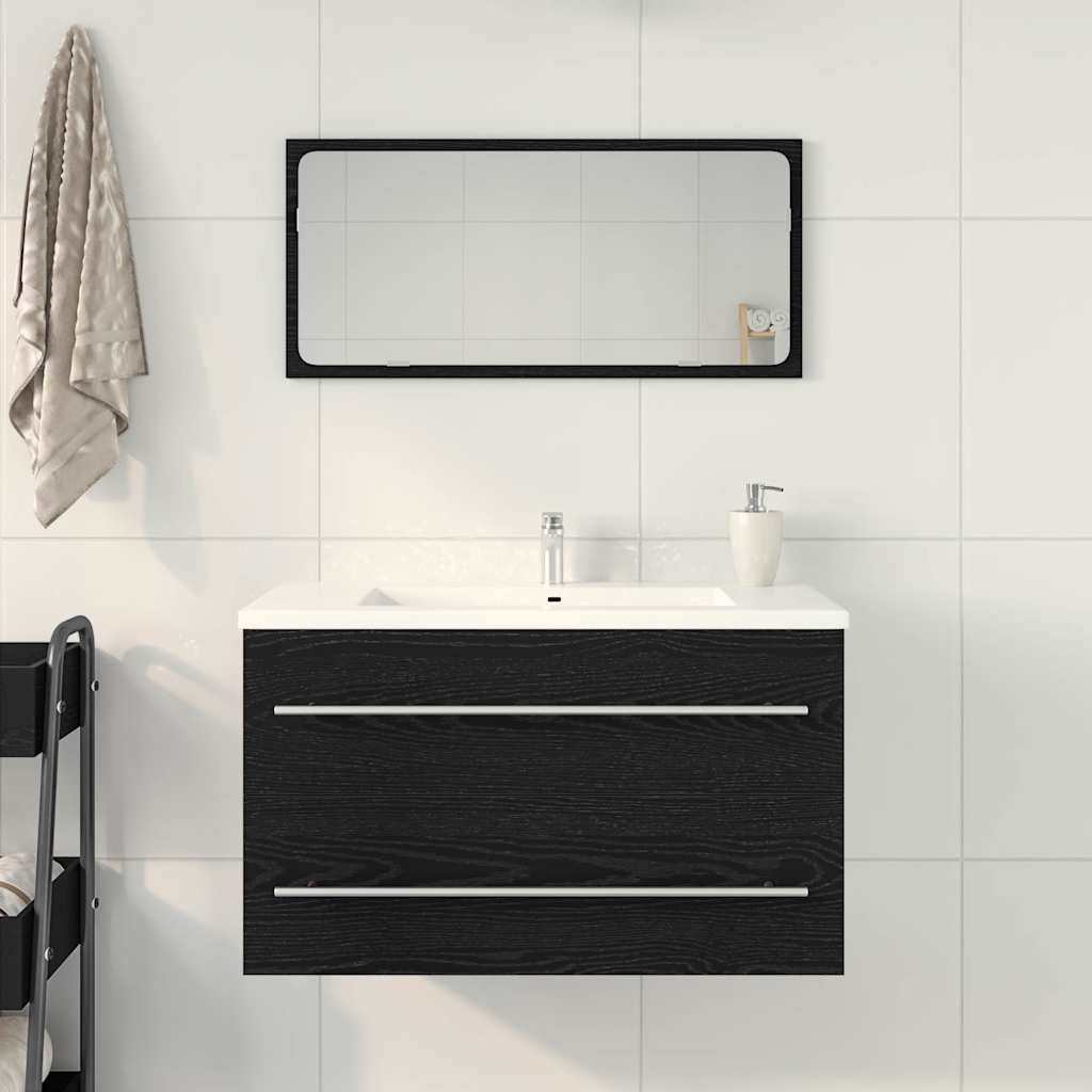 underskab til håndvask 80x38,5x48 cm konstrueret træ sort-eg