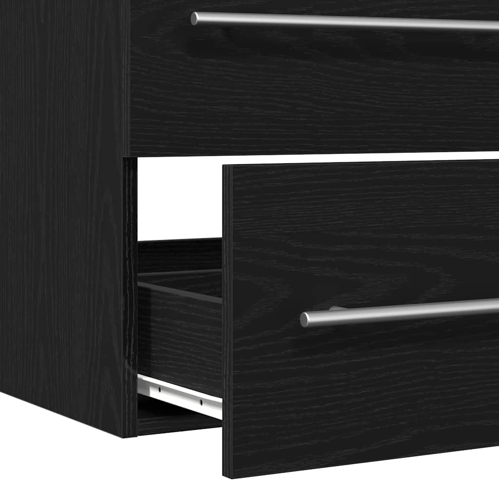 underskab til håndvask 80x38,5x48 cm konstrueret træ sort-eg