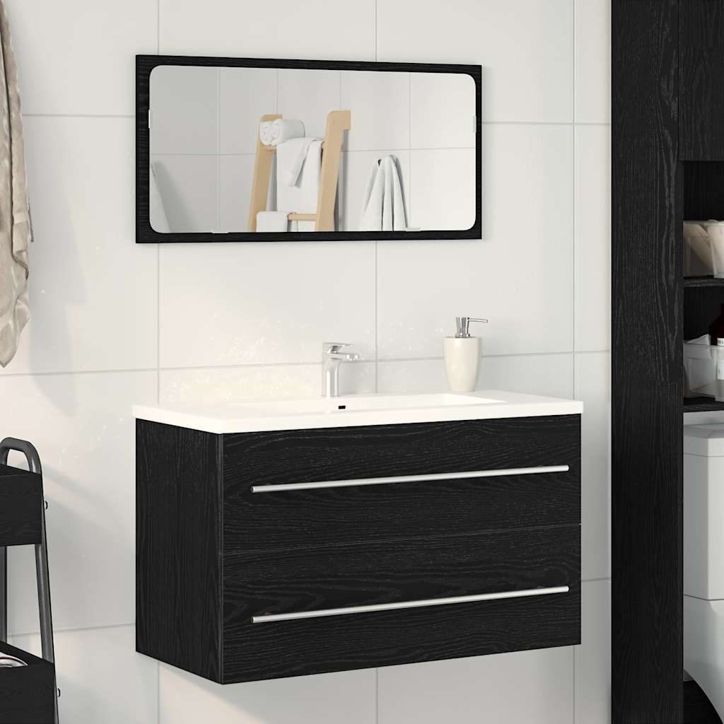 underskab til håndvask 80x38,5x48 cm konstrueret træ sort-eg
