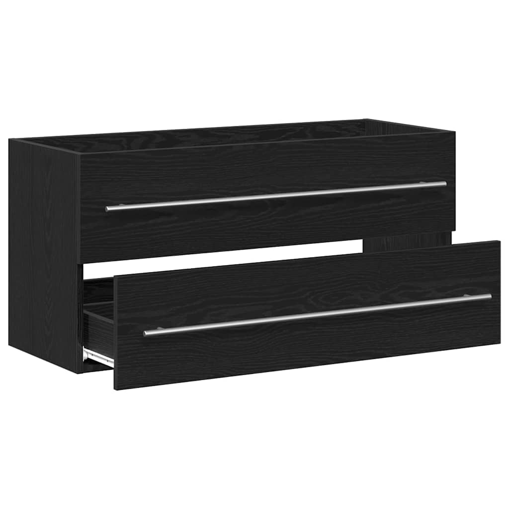underskab til håndvask 100x38,5x48 cm konstrueret træ sort eg