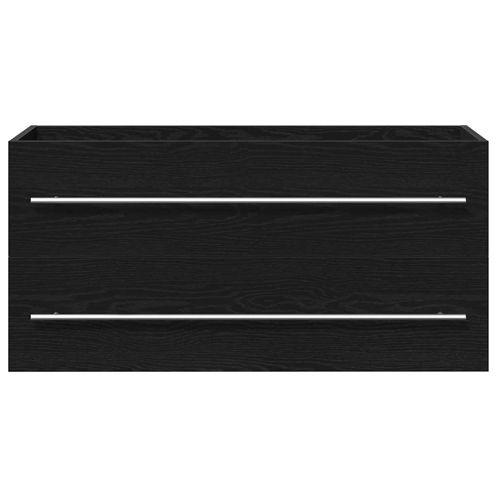 underskab til håndvask 100x38,5x48 cm konstrueret træ sort eg