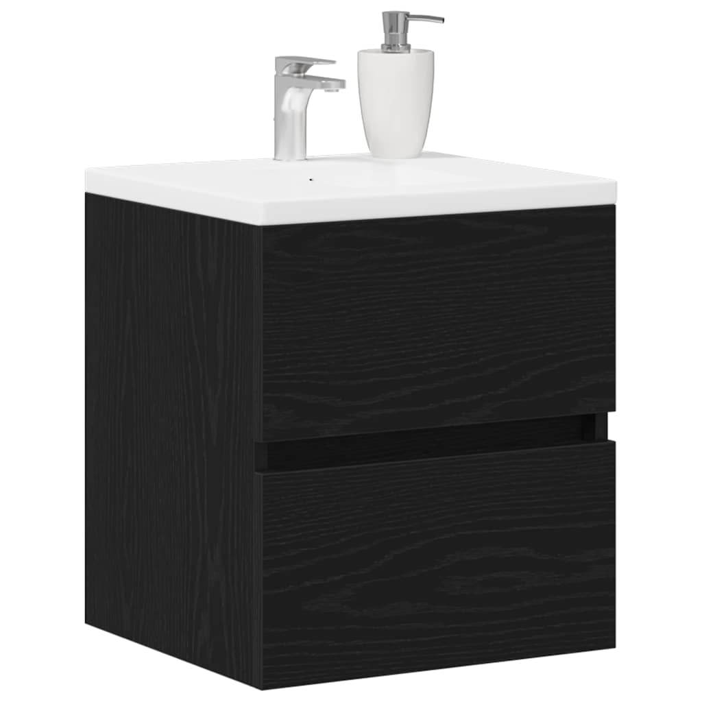 underskab til håndvask 41x38,5x45 cm konstrueret træ sort-eg