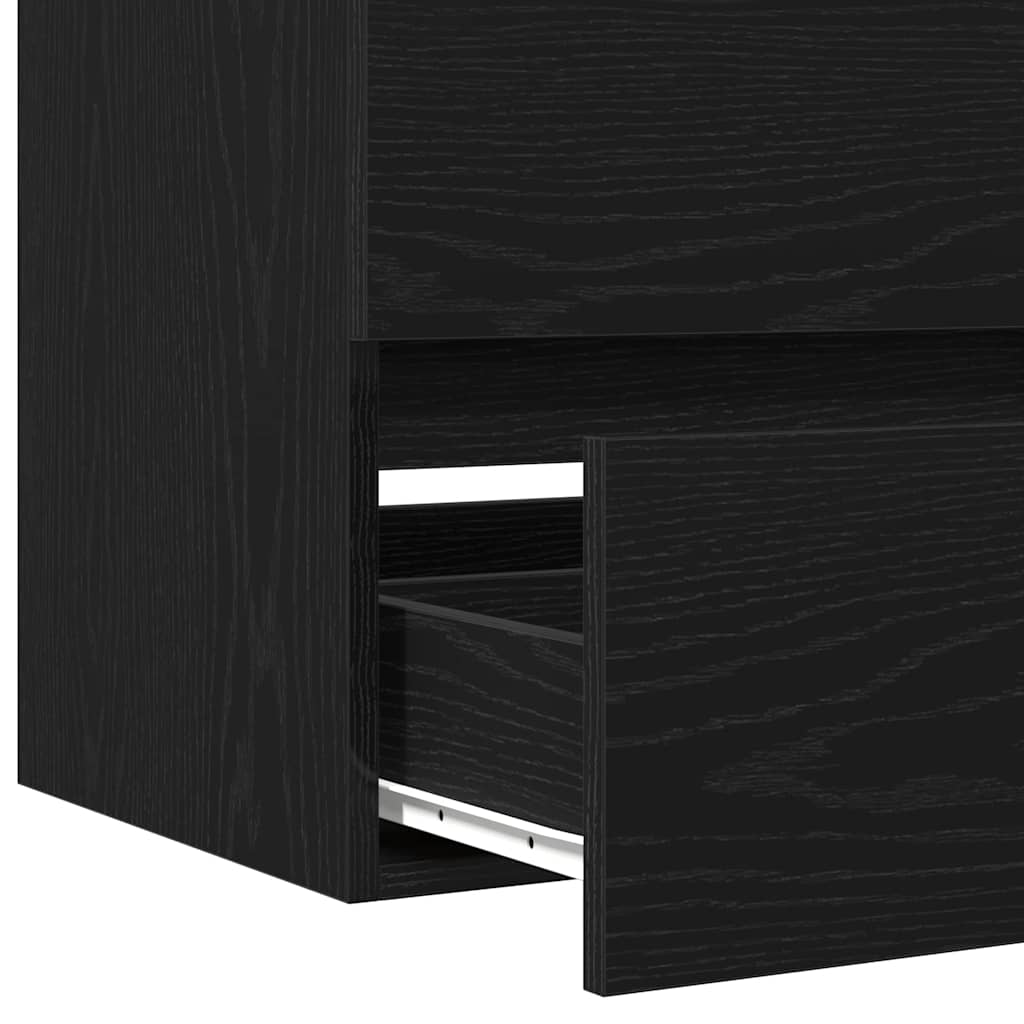 underskab 60x38,5x45 cm konstrueret træ sort egetræsfarve