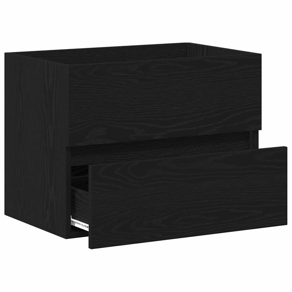 underskab 60x38,5x45 cm konstrueret træ sort egetræsfarve