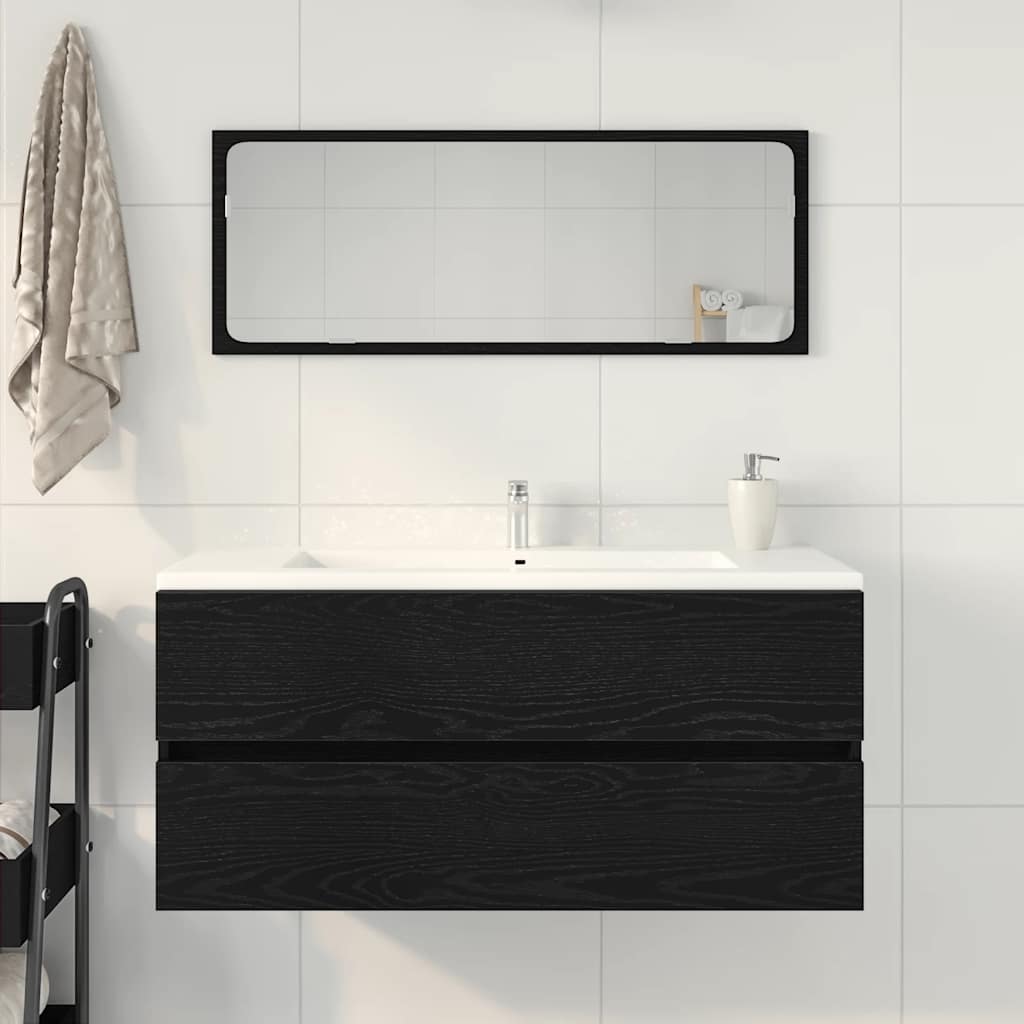 underskab 100x38,5x45 cm konstrueret træ sort egetræ