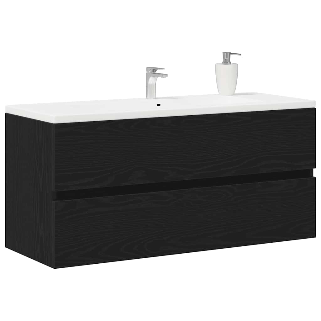 underskab 100x38,5x45 cm konstrueret træ sort egetræ