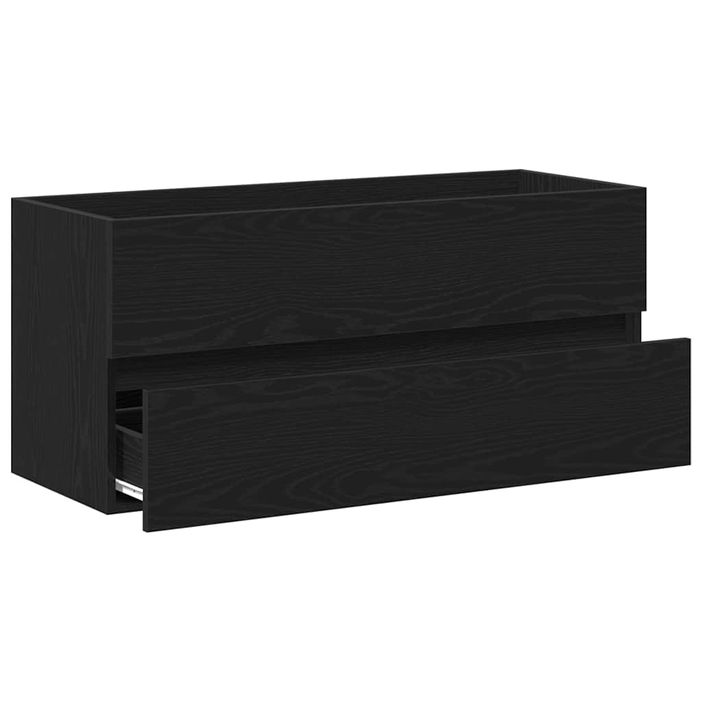 underskab 100x38,5x45 cm konstrueret træ sort egetræ