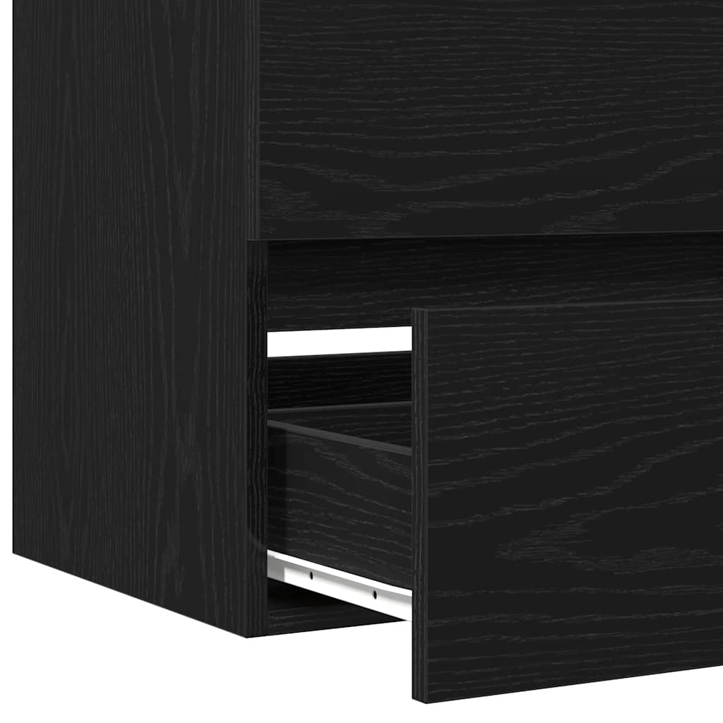 underskab 100x38,5x45 cm konstrueret træ sort egetræ