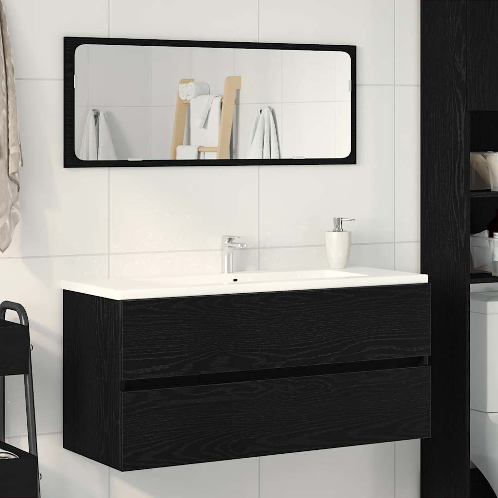 underskab 100x38,5x45 cm konstrueret træ sort egetræ