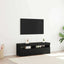 TV-skab med LED Sort eg 120 x 35 x 40 cm Konstrueret træ
