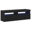 TV-skab med LED Sort eg 120 x 35 x 40 cm Konstrueret træ