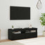 TV-skab med LED 2 pcs Sort eg 60 x 35 x 40 cm Konstrueret træ