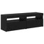 TV-skab med LED 2 pcs Sort eg 60 x 35 x 40 cm Konstrueret træ